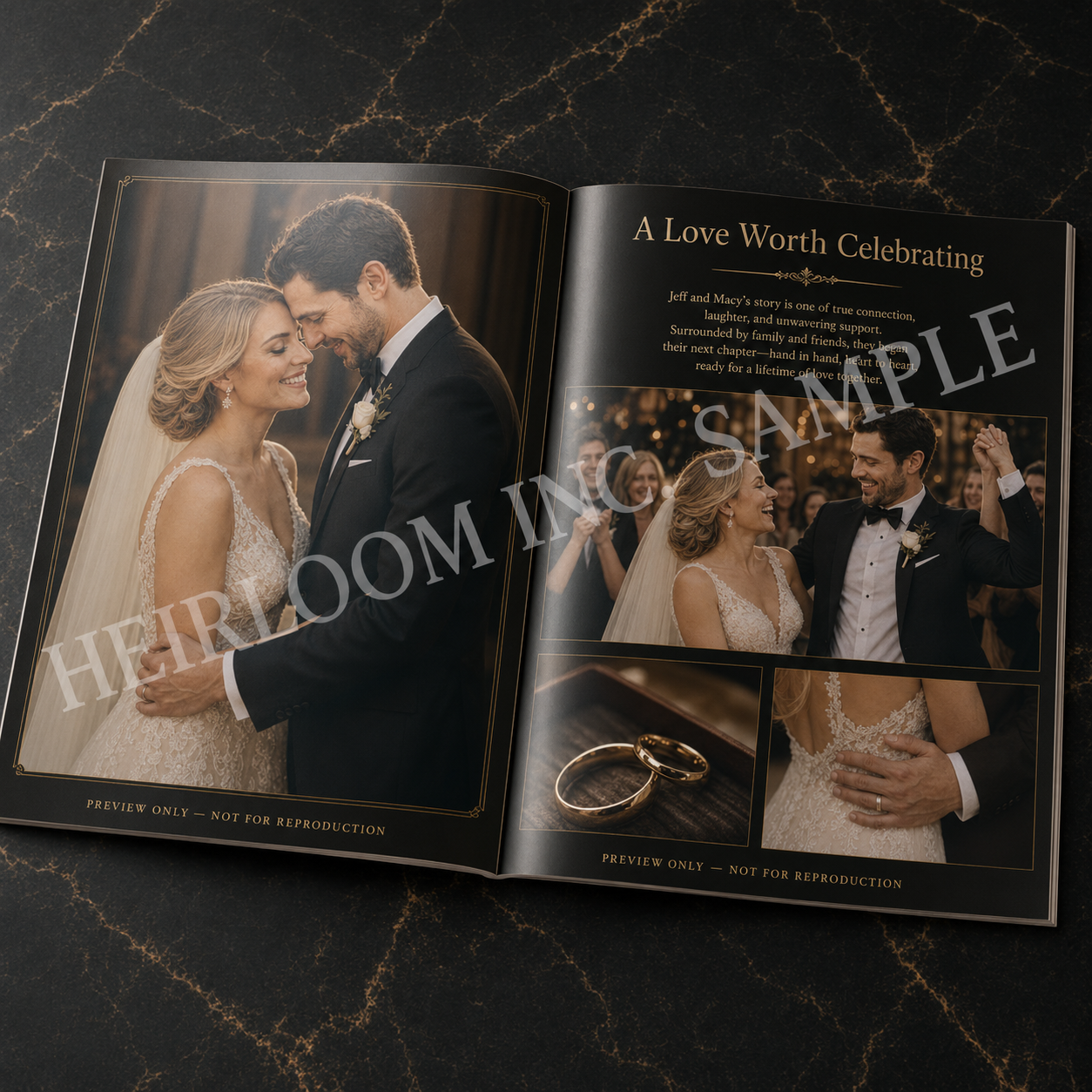 Inside spread of the Classic Heirloom Magazine